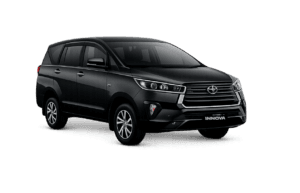 Toyota Innova Reborn hitam untuk layanan sewa mobil Jakarta dengan driver profesional dari FM Rent Car