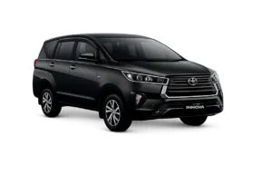 Toyota Innova Reborn hitam untuk layanan sewa mobil Jakarta dengan driver profesional dari FM Rent Car