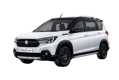 Suzuki XL7 putih dari FM Rent Car untuk layanan sewa mobil dengan supir di Jakarta